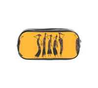 JIUTY Creative African Culture Trousse transparente élégante avec fermeture éclair lisse, sac de papeterie multifonction pour l'école et le bureau