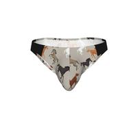 JIUTY Culotte bikini imprimé cheval mignon, Noir , XXL