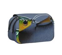 JIUTY Divers types d'appâts de pêche avec impression de grande capacité, trousse de papeterie pour enfants avec double couche pour l'école, le bureau, l'université, Noir , Taille unique, Organiseur de