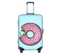 JIUTY Grande housse de valise avec impression donut, housse extensible avec impression double face, maintient les bagages fermés, blanc, L