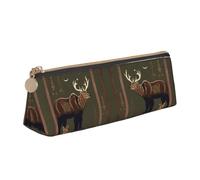 JIUTY Lodge Bear - Trousse à crayons d'école, petite pochette à fermeture éclair pour crayons, stylos, marqueurs, maquillage, pièces de monnaie, blanc, Taille unique, Organiseur de sac