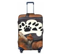 JIUTY Lover Dog Paws Grande housse de valise extensible avec impression double face, garde les bagages fermés, blanc, M