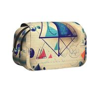 JIUTY Math Geek Calculus Trousse à crayons grande capacité avec double couche pour l'école, le bureau, l'université, Noir , Taille unique, Organiseur de sac