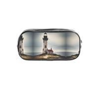 JIUTY Old Lighthouse-Standard-Scale-2_00x Trousse transparente élégante avec fermeture éclair lisse, sac de papeterie multifonction pour l'école et le bureau