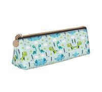 JIUTY Petite trousse à crayons à motif dinosaure pour enfants, petite pochette à fermeture éclair pour crayons, stylos, marqueurs, maquillage, pièces de monnaie, blanc, Taille unique, Organiseur de