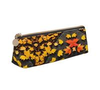 JIUTY Petite trousse à crayons avec fermeture éclair pour crayons, stylos, marqueurs, maquillage, pièces de monnaie Motif citrouille d'automne, blanc, Taille unique, Organiseur de sac