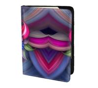 JIUTY Porte-passeport en cuir de vachette avec impression de fleurs pour homme et femme, accessoires de couverture de documents de voyage, Noir , Taille unique