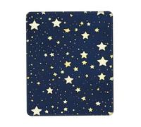 JIUTY Tapis de souris bleu marine ciel et étoile avec bords cousus base en caoutchouc antidérapant lavable pour ordinateurs portables