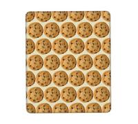 JIUTY Tapis de souris en forme de biscuit au chocolat avec bords cousus et base en caoutchouc antidérapant lavable pour ordinateurs portables