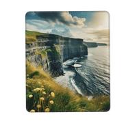 JIUTY Tapis de souris Ireland Outdoors County Clare The Cliffs avec bords cousus base en caoutchouc antidérapant lavable pour ordinateurs portables