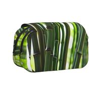 JIUTY Trousse à crayons de grande capacité avec impression de bambou pour enfants avec double couche pour l'école, le bureau, l'université, Noir , Taille unique, Organiseur de sac