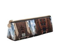 JIUTY Trousse à crayons New York School pour enfants, petite pochette à fermeture éclair pour crayons, stylos, marqueurs, maquillage, pièces de monnaie, blanc, Taille unique, Organiseur de sac