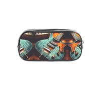 JIUTY Trousse transparente élégante avec fermeture éclair lisse, motif guitare musicale pour l'école et le bureau