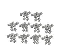 Jiuvaso 100 Pièces Bagues Pigeon Numérotées Anneaux Identification Aluminium et PP Réutilisables pour Marquage des Poussins Gestion des Élevages d'oiseaux Dis, Gris