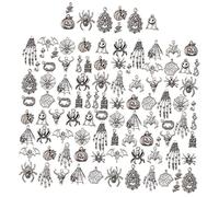Jiuvaso 100 pièces Halloween breloques pendentifs pour créations de bijoux