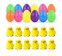 Jiuvaso 12 Pièces Jouets de Pâques En Peluche Animaux Oeufs Mini Souples Réutilisables Cadeau Surprises pour Enfants Classe Panier, Style E