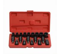 Jiuvaso 19 Pièces ouille Hexagonale Coffret Douilles Douille Étoile Douille E Acier Chrome Molybdène Carré 1 2 Pouce avec Mallette Convient à Atelier Outillage Professionnel Domicile