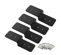 Jiuvaso 2 Pièces Support Pergola Équerre Renforcée Métal Z Attache Terrasse Plaque de Fixation en Acier Carbone Convient Jardin Pergola Patio Bal, 4 Pièces