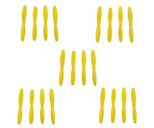 Jiuvaso 20 Pièces Hélices Quadcopter Propulseurs Minidrones Parrot Lames RC Kit Plastique Léger Adapté Utilisation Modélisme Remplacement Assemblage Hobby, Jaune