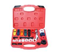 Jiuvaso 22 Pièces Outils Déconnexion Tuyau Carburant Climatisation Automobile Raccords Coffret Coque Rigide Couvercle Articulé Rangement Sécurisé Plastique, Rouge, Modèle En Plastique Acier