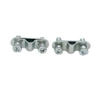 Jiuvaso 2X Plaque de Fixation pour Garde-Boue de Vélo, Support Robuste, Espacement des Trous de 2 Cm, Métal