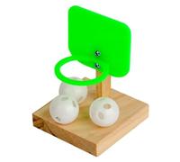 Jiuvaso 3 Pièces Jouet D'Entraînement Oiseau Jouet Basket Jouet Gym Jouet Intelligence Matière Bois PP Adapté Aux Petits Oiseaux Perruches Cockatiels Interact, Panier Carré