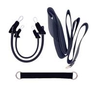 Jiuvaso 4 Pièces Bande de Résistance Golf Accessoire d'exercice Multifonction Corde D'Entraînement Rotation Puissance Geste Ceinture Musculation Portable Comp, Noir