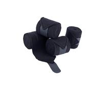 Jiuvaso 4 Pièces Bandes de pour Chevaux Bandages pour Membres Guêtres de Soin et Soutien de Tendon en Polaire Confortable Adaptées pour Le Repos Au Box E, Noir