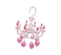 Jiuvaso à Suspendre En Forme de Lustre, pour sous-vêtements et Chaussettes avec 8 Pinces, Cintre pour Chaussettes, Rose