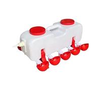 Jiuvaso Abreuvoir Poulet Bol Distributeur Drinker Polypropylène Fonction Automatique avec Poignée Facile à Nettoyer Convient à Poulailler Ferme Animaux, Automatique L