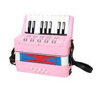 Jiuvaso Accordéon Piano 17 Touches, 8 Basses, Instrument de Musique éducatif et Facile à Apprendre pour Les Enfants Débutants et Les Passionnés de Musique, ROSE