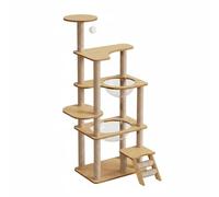 Jiuvaso Arbre Griffoir Tour Structure d'escalade Meuble pour Chat Capsule de Repos Élevée et Résistante avec Montants pour Grattage Adapté aux Familles avec Chats Fenêtre, DBL Capsule Xkj002