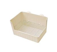 Jiuvaso Bac à Litière pour Animaux avec Cloison Haute, Bac d'apprentissage de La Propreté pour Lapins, Chinchillas et Autres Petits Animaux, Brun