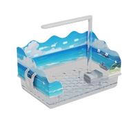 Jiuvaso Bain d'oiseaux Automatique avec Robinet de Circulation, Accessoires pour Cages à Calopsittes et Autres Oiseaux, A
