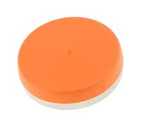 Jiuvaso Bloc d'établi en acier, outil de façonnage chromé rond de 7,6 cm, outil de bijoutier, base en caoutchouc pour l'estampage et la réparation de, Orange