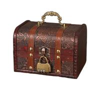 Jiuvaso Boîte à Bijoux, Coffret à Bijoux, Coffret Cadeau Souvenir, élégante Boîte à Bibelots Verrouillable pour Colliers, Bagues, Boucles d'oreilles, BREL, Style A