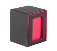 Jiuvaso Boîte de Rangement pour Plus de 100 Cartes à Collectionner, avec Fenêtre D'exposition, Compartiment de Rangement pour Cartes de Sport et étui de R, Rouge