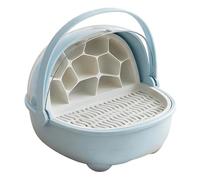 Jiuvaso Boîte D'Élevage à Soie Détachable avec Fenêtre Panoramique Adaptée à L'Alimentation des Petits Animaux Plastique Solide Transportable Facileme, Bleu
