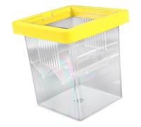 Jiuvaso Boîte D'élevage, écloserie, Distributeur Automatique de Nourriture pour Aquarium Carré, Boîte D'isolement pour Incubateur D'aquarium, Jaune