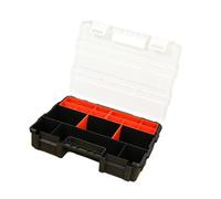 Jiuvaso Boîte Organisateur Matériel Coffret Rangement Mini Outils Compartiments Amovibles Petite Boîte Facile à Transporter PP Adaptée Au Rangement Vis Écrous, 29 Cm X 22 Cm X 6 Cm