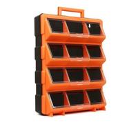 Jiuvaso Boîte Rangement pr Vis Compon Portable Organiseur Cvercles à Charnières Traparen Autoportant pr Atelier, Garage