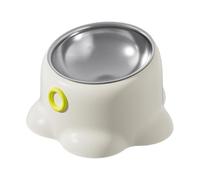 Jiuvaso Bol pour Chat Bol pour Eau Animaux de Compagnie Bol Spécial Antidérapant Nettoyage Facile Conception Convient à Cuisine Intérieur, Blanc
