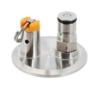 Jiuvaso Bouchon d'extrémité à pince avec soupape de sûreté et raccord de, acier inoxydable, accessoires pour fermenteur conique de