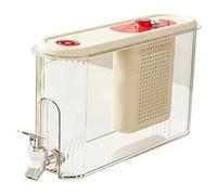 Jiuvaso Bouilloire, Récipient à Boissons avec Couvercle, 4 Litres - pour L'eau, Les Fêtes, Le Camping, La Bière, Distributeur de Boissons avec Grande Capa, Rouge
