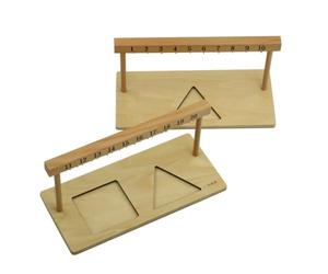 Jiuvaso Boulier de Comptage pour Enfants Jouet Éducatif de Découverte Cadre à Perles Tableau à Compter Plateau à Formes en Bois Hêtre Initiation aux