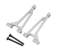 Jiuvaso Bras oscillant supérieur arrière de voiture RC en aluminium, kit de mise à niveau facile à installer, pièces de rechange en métal robustes pour 1/14, Argent