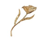 Jiuvaso Broche en métal en Forme de Grande Feuille, Corsage ou boutonnière, pour Femme ou Homme. Accessoire Tendance pour Mariage, Thanksgiving Chapeau, Doré