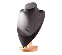 Jiuvaso Buste de Bijoux, présentoir de Colliers, Accessoire de Vente, élégant Mannequin de Collier en Bois pour Exposition et Salon Professionnel, L