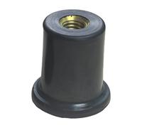Jiuvaso Butée D'extrémité En Caoutchouc pour Contrebasse avec Filetage Métallique, Accessoires pour Instruments, 10mm
