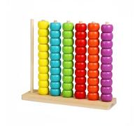 Jiuvaso Cadre Arithmétique Enfant Jouet Éducatif Initiation à la Reconnaissance Visuelle Perles Empilables Apprentissage Mathématique Ludique Convenable Maternelle Chambre, L, 44
